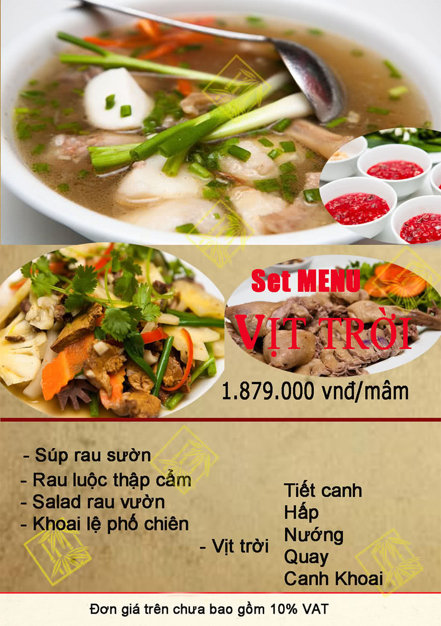 Menu Tre Place  10 